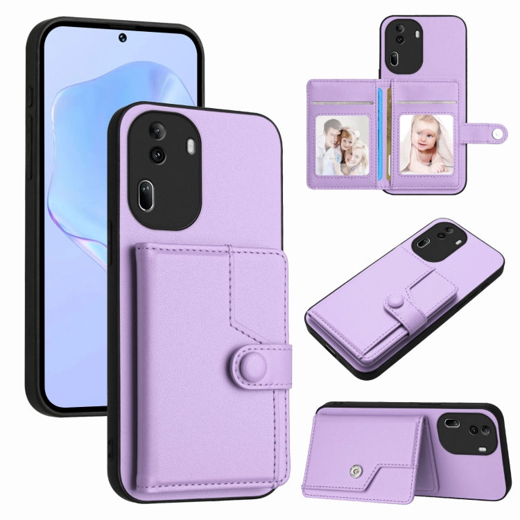 Button Card Bag RFID Anti-theft Phone Case, For OPPO Reno11 Global, For OPPO Reno11 Pro Global, For OPPO A58 / A58x / A1x, For OPPO A38 4G / A18 4G Global