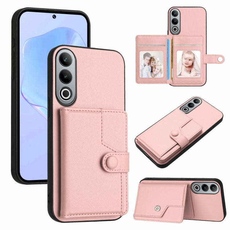 Button Card Bag RFID Anti-theft Phone Case, For OPPO Reno12 Global, For OPPO K12 5G, For OPPO A3 Pro 5G, For OPPO Reno11 F / F25 Pro
