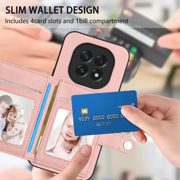 Button Card Bag RFID Anti-theft Phone Case, For OPPO A5 / F29, For OPPO Find X8s+, For OPPO Find X8s, For OPPO Find X8 Ultra