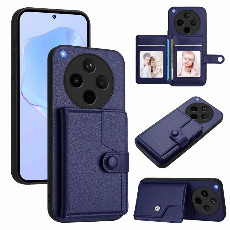Button Card Bag RFID Anti-theft Phone Case, For OPPO A5 / F29, For OPPO Find X8s+, For OPPO Find X8s, For OPPO Find X8 Ultra