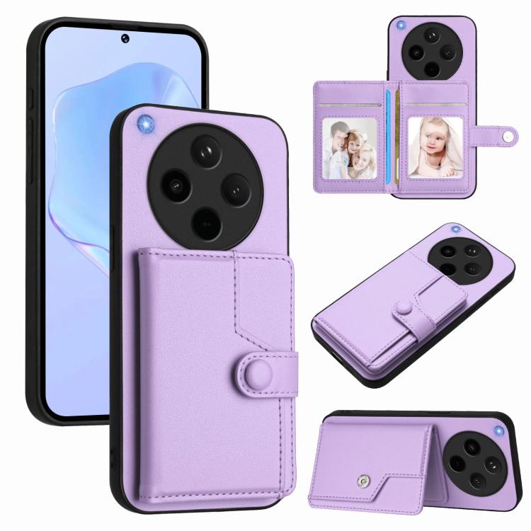 Button Card Bag RFID Anti-theft Phone Case, For OPPO A5 / F29, For OPPO Find X8s+, For OPPO Find X8s, For OPPO Find X8 Ultra