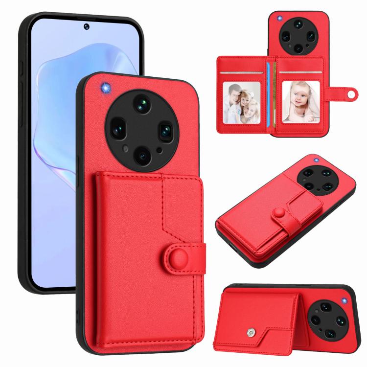 Button Card Bag RFID Anti-theft Phone Case, For OPPO A5 / F29, For OPPO Find X8s+, For OPPO Find X8s, For OPPO Find X8 Ultra