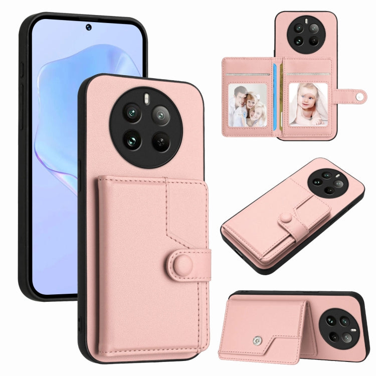 Button Card Bag RFID Anti-theft Phone Case, For Realme GT Neo6 SE, For Realme 12 Pro+ / 12 Pro, For Realme 12+ 5G / P1 5G