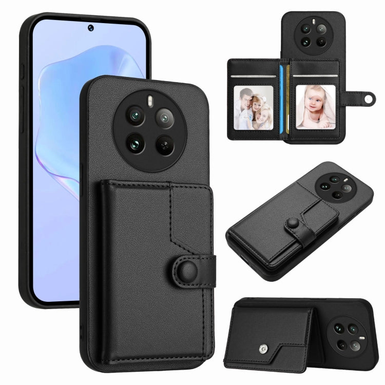 Button Card Bag RFID Anti-theft Phone Case, For Realme GT Neo6 SE, For Realme 12 Pro+ / 12 Pro, For Realme 12+ 5G / P1 5G