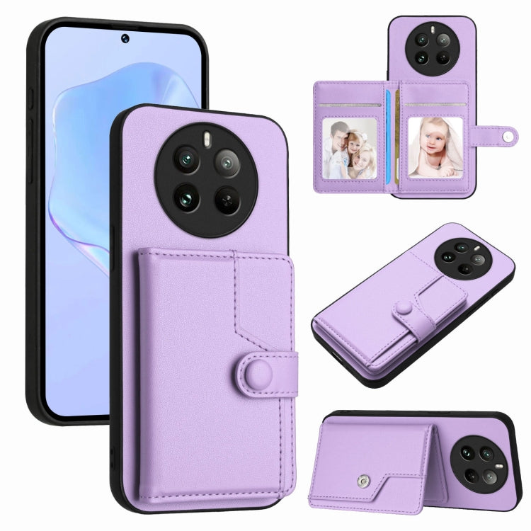 Button Card Bag RFID Anti-theft Phone Case, For Realme GT Neo6 SE, For Realme 12 Pro+ / 12 Pro, For Realme 12+ 5G / P1 5G
