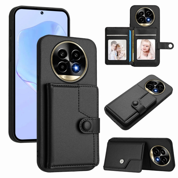 Button Card Bag RFID Anti-theft Phone Case, For Realme 14, For Realme 14 Pro+, For Realme 14 Pro, For Realme 13 Pro / 13 Pro+ 5G