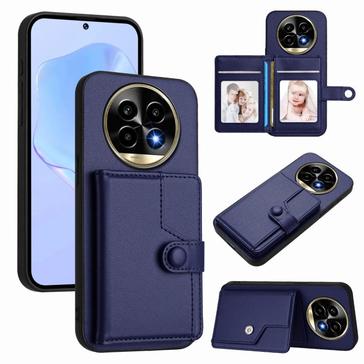 Button Card Bag RFID Anti-theft Phone Case, For Realme 14, For Realme 14 Pro+, For Realme 14 Pro, For Realme 13 Pro / 13 Pro+ 5G