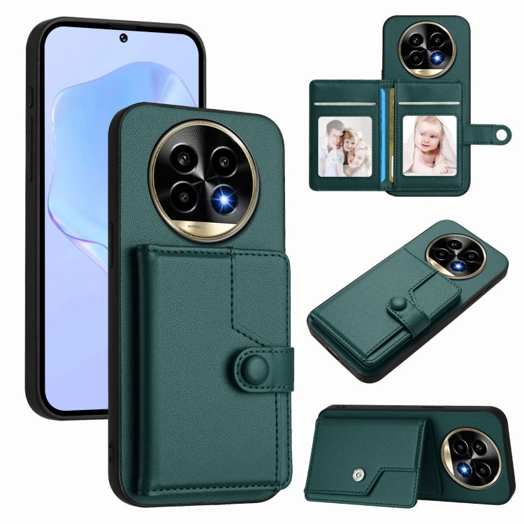 Button Card Bag RFID Anti-theft Phone Case, For Realme 14, For Realme 14 Pro+, For Realme 14 Pro, For Realme 13 Pro / 13 Pro+ 5G