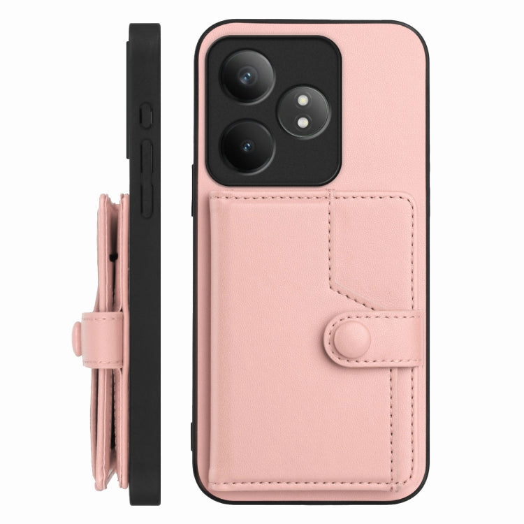 Button Card Bag RFID Anti-theft Phone Case, For Realme GT Neo6 SE, For Realme 12 Pro+ / 12 Pro, For Realme 12+ 5G / P1 5G