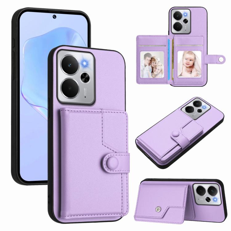Button Card Bag RFID Anti-theft Phone Case, For Realme 14, For Realme 14 Pro+, For Realme 14 Pro, For Realme 13 Pro / 13 Pro+ 5G