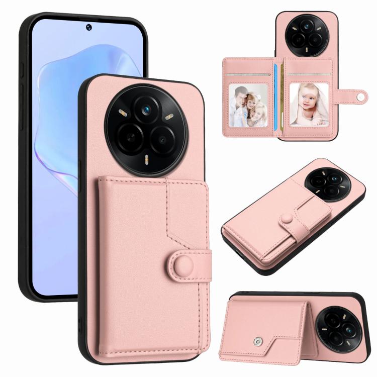 Button Card Bag RFID Anti-theft Phone Case, For Realme 14, For Realme 14 Pro+, For Realme 14 Pro, For Realme 13 Pro / 13 Pro+ 5G