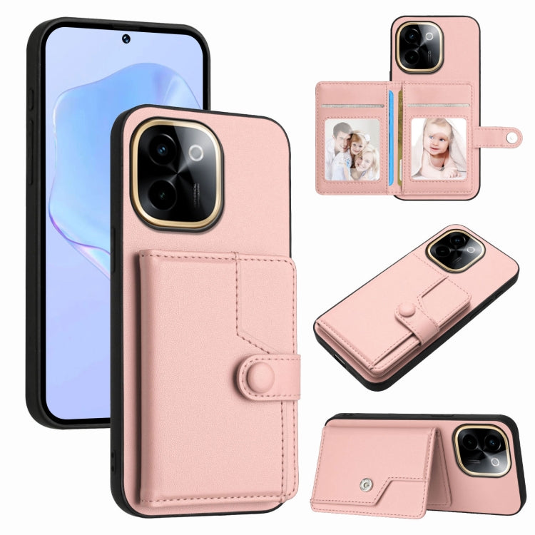 Button Card Bag RFID Anti-theft Phone Case, For vivo V50 Lite 4G, For vivo Y39 5G / Y300i, For vivo Y200