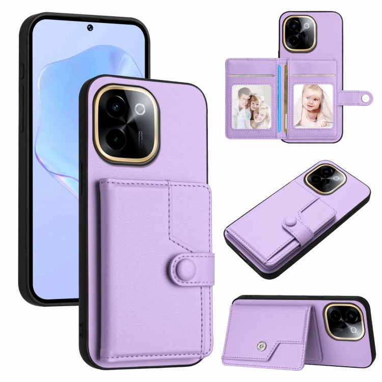 Button Card Bag RFID Anti-theft Phone Case, For vivo V50 Lite 4G, For vivo Y39 5G / Y300i, For vivo Y200