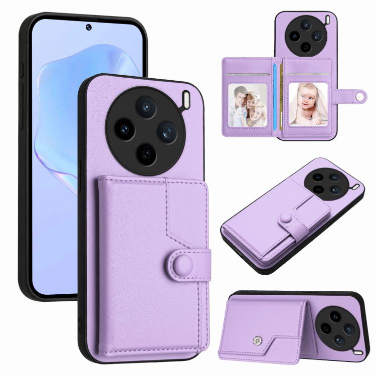 Button Card Bag RFID Anti-theft Phone Case, For vivo X200s, For vivo Y29 4G / T4x / Y300t, For vivo V50 / V50e, For vivo X200 Ultra