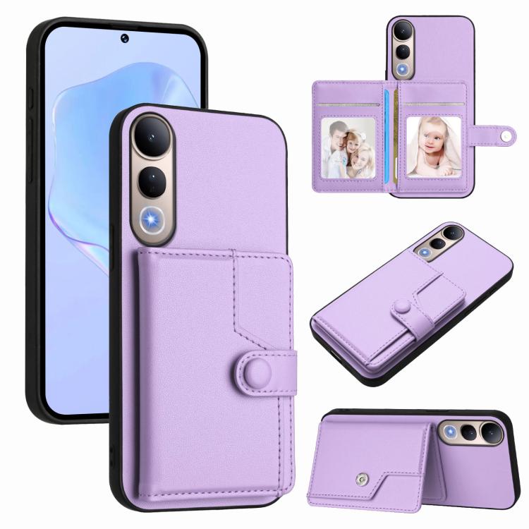 Button Card Bag RFID Anti-theft Phone Case, For vivo V50 Lite 4G, For vivo Y39 5G / Y300i, For vivo Y200