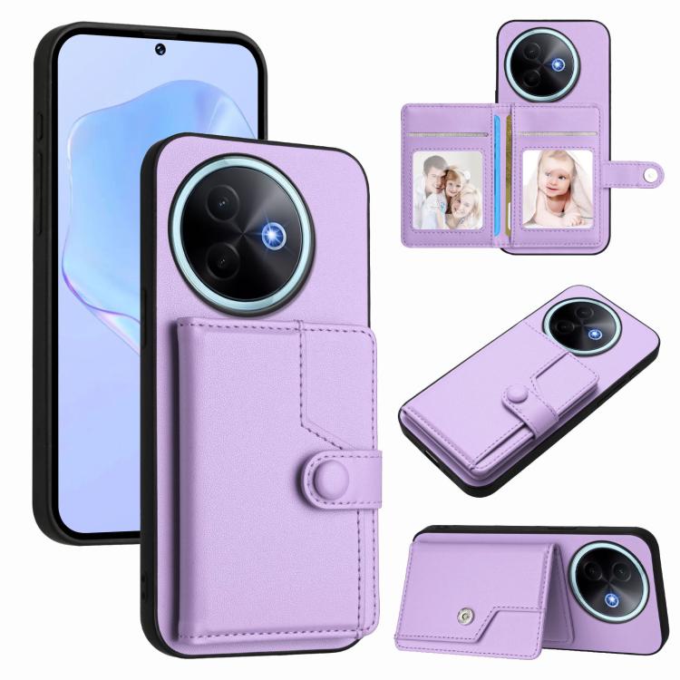 Button Card Bag RFID Anti-theft Phone Case, For vivo V50 Lite 4G, For vivo Y39 5G / Y300i, For vivo Y200