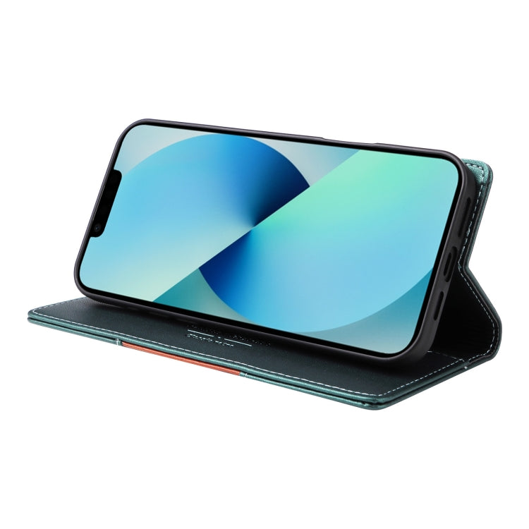 For iPhone 15 GQUTROBE G01 RFID Anti-theft Leather Phone Case(Green)