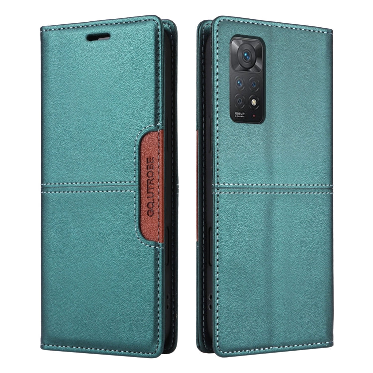 For Redmi Note 11 Pro Global GQUTROBE G01 RFID Anti-theft Leather Phone Case(Green)