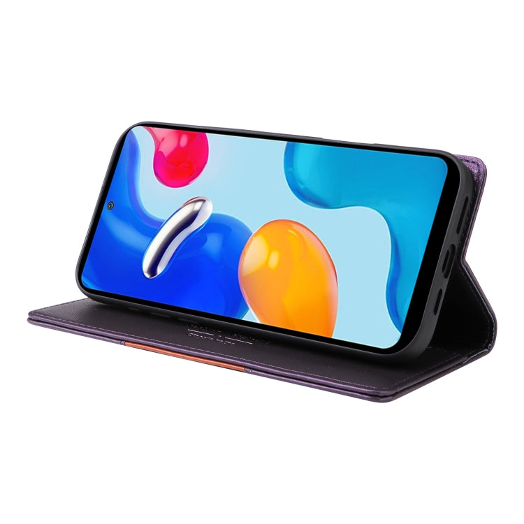 For Redmi Note 11S / 12S GQUTROBE G01 RFID Anti-theft Leather Phone Case(Purple)