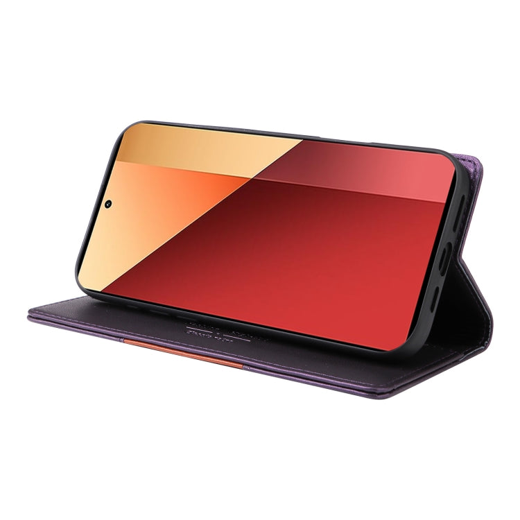 For Redmi Note 13 Pro 4G GQUTROBE G01 RFID Anti-theft Leather Phone Case(Purple)