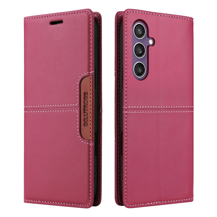 For Samsung Galaxy A35 GQUTROBE G01 RFID Anti-theft Leather Phone Case(Red)