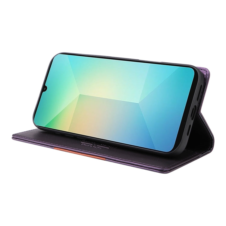 For Samsung Galaxy A06 GQUTROBE G01 RFID Anti-theft Leather Phone Case(Purple)