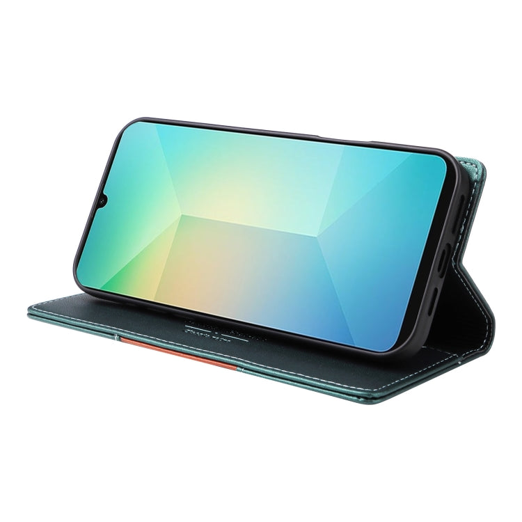 For Samsung Galaxy A06 GQUTROBE G01 RFID Anti-theft Leather Phone Case(Green)