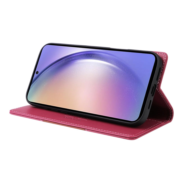 For Samsung Galaxy A14 5G GQUTROBE G01 RFID Anti-theft Leather Phone Case(Red)