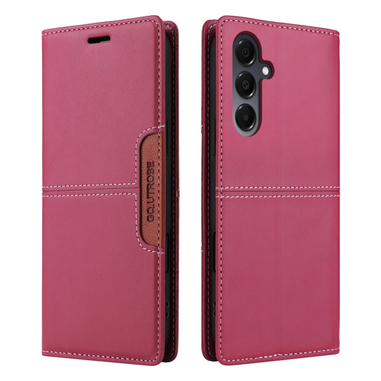 For Samsung Galaxy A16 GQUTROBE G01 RFID Anti-theft Leather Phone Case(Red)