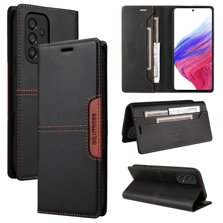 For Samsung Galaxy A33 5G GQUTROBE G01 RFID Anti-theft Leather Phone Case(Black)