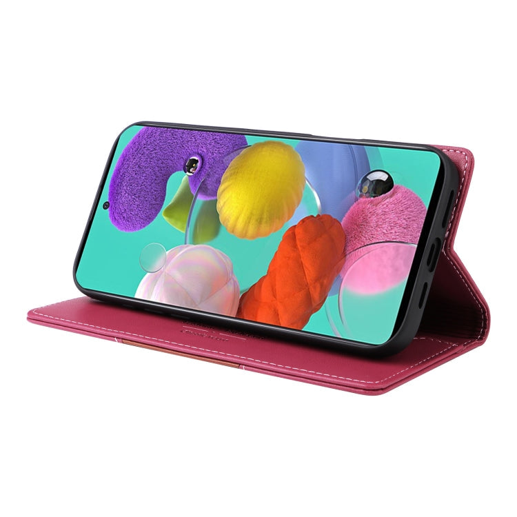 For Samsung Galaxy A51 4G GQUTROBE G01 RFID Anti-theft Leather Phone Case(Red)