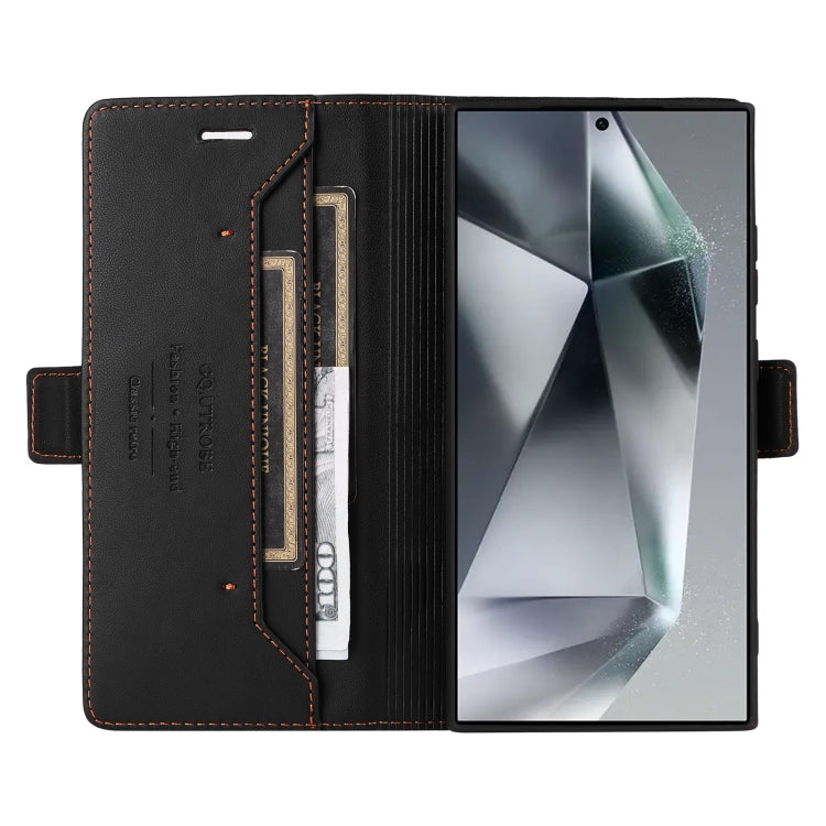 For Samsung Galaxy S22 Ultra 5G GQUTROBE G01 RFID Anti-theft Leather Phone Case(Black)