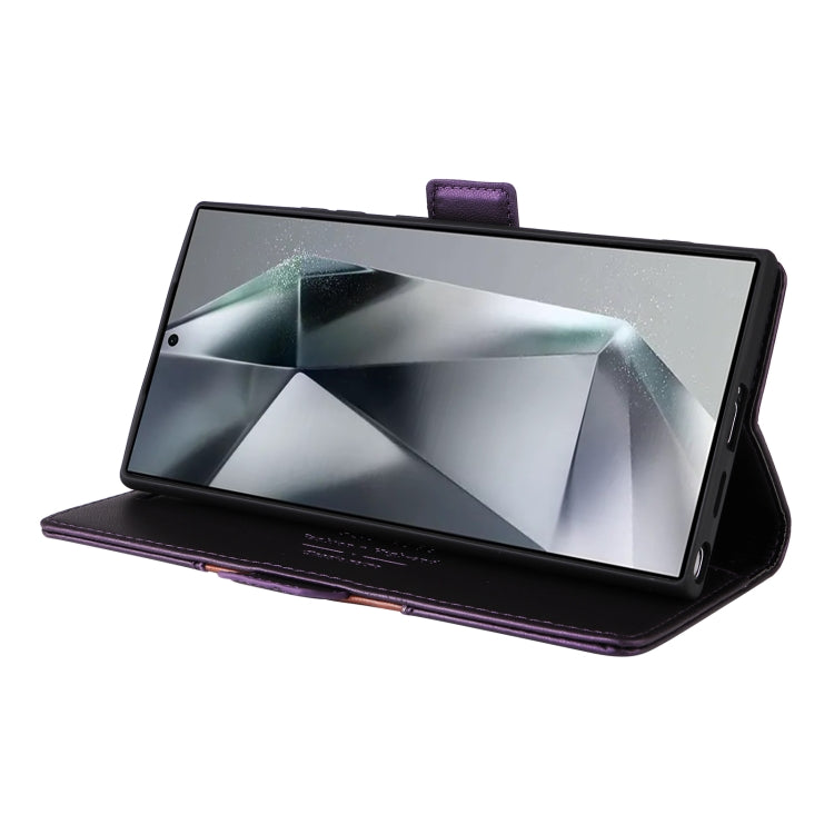 For Samsung Galaxy S22 Ultra 5G GQUTROBE G01 RFID Anti-theft Leather Phone Case(Purple)