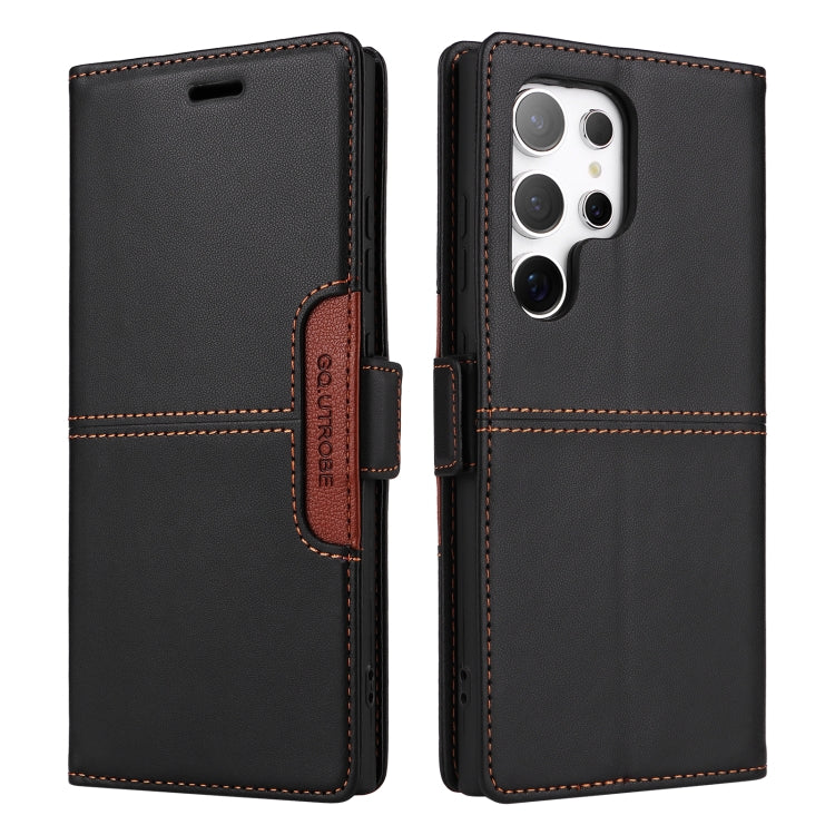 For Samsung Galaxy S23 Ultra 5G GQUTROBE G01 RFID Anti-theft Leather Phone Case(Black)