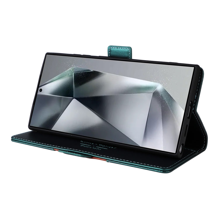For Samsung Galaxy S24 Ultra 5G GQUTROBE G01 RFID Anti-theft Leather Phone Case(Green)