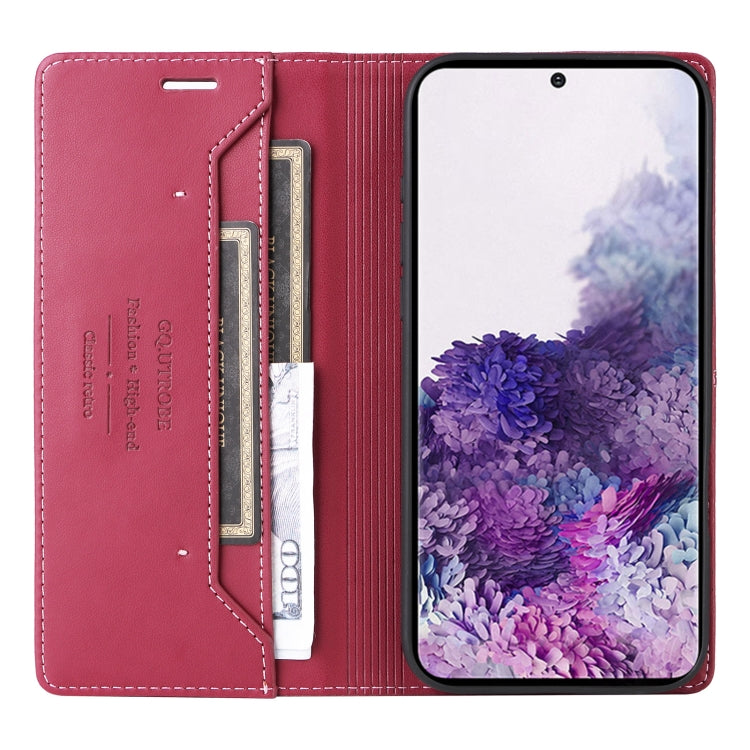 For Samsung Galaxy S20 FE GQUTROBE G01 RFID Anti-theft Leather Phone Case(Red)