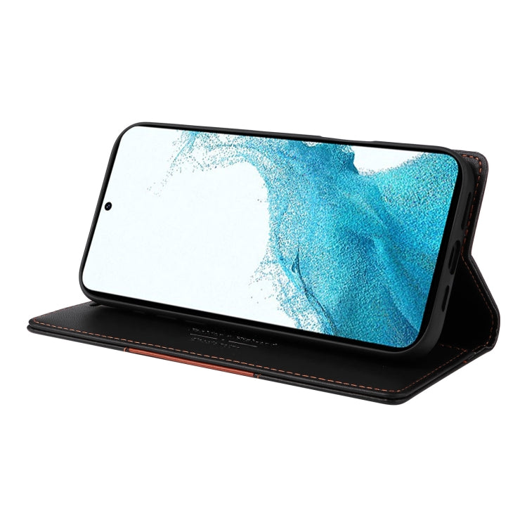 For Samsung Galaxy S21+ 5G GQUTROBE G01 RFID Anti-theft Leather Phone Case(Black)