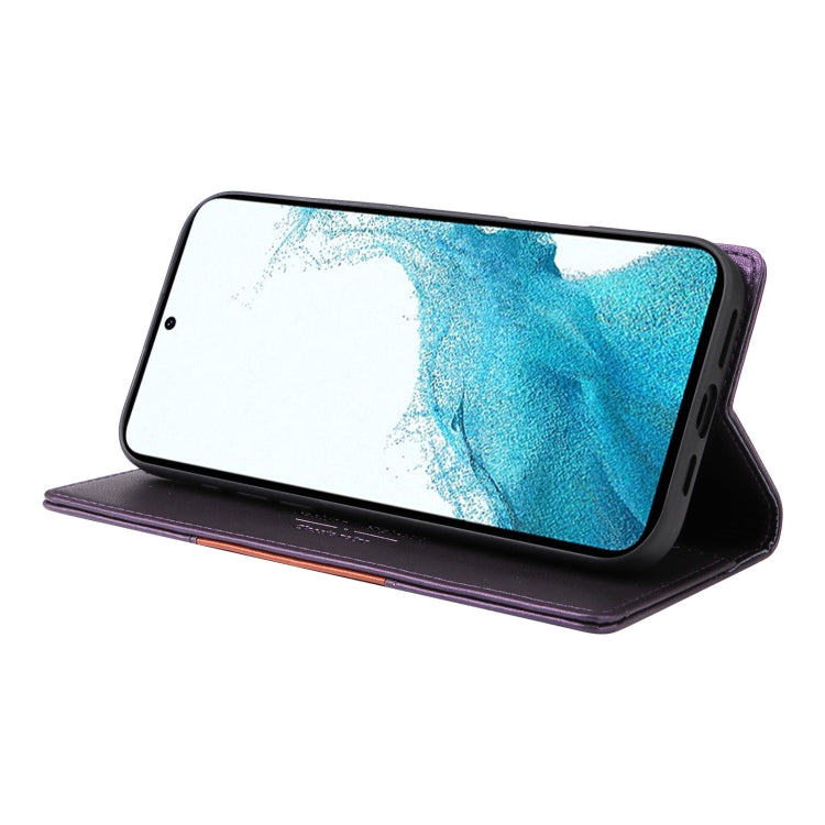 For Samsung Galaxy S21+ 5G GQUTROBE G01 RFID Anti-theft Leather Phone Case(Purple)