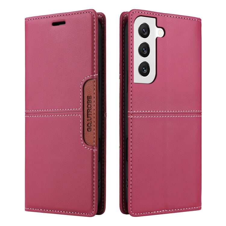 For Samsung Galaxy S22+ 5G GQUTROBE G01 RFID Anti-theft Leather Phone Case(Red)