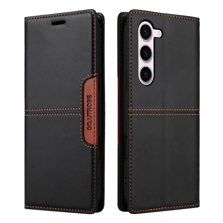 For Samsung Galaxy S23+ 5G GQUTROBE G01 RFID Anti-theft Leather Phone Case(Black)