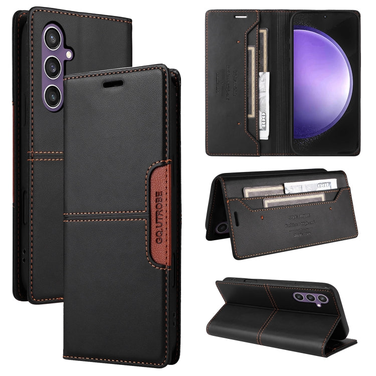 For Samsung Galaxy S24+ 5G GQUTROBE G01 RFID Anti-theft Leather Phone Case(Black)