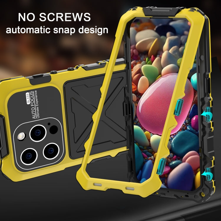 For iPhone 15 Pro Max R-JUST Life Waterproof Dustproof Shockproof Phone Case(Yellow)
