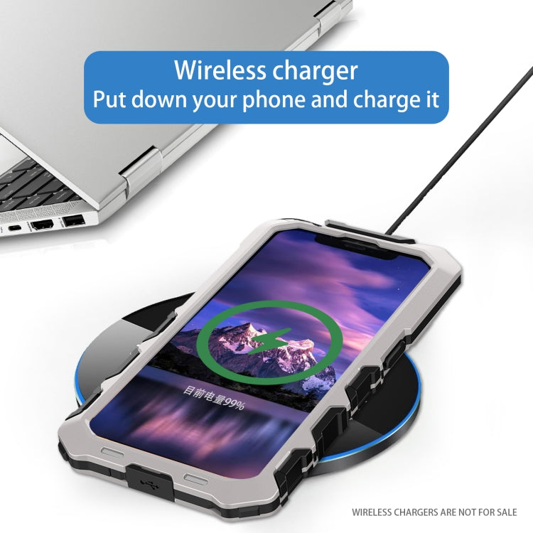 For iPhone 15 Pro Max R-JUST Life Waterproof Dustproof Shockproof Phone Case(Silver)