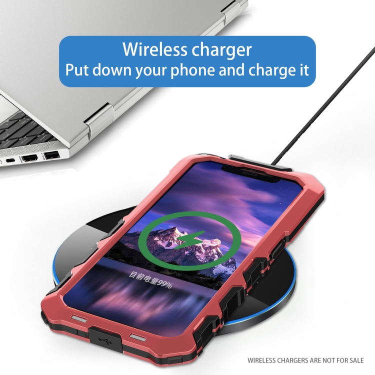 For iPhone 15 Pro R-JUST Life Waterproof Dustproof Shockproof Phone Case(Red)