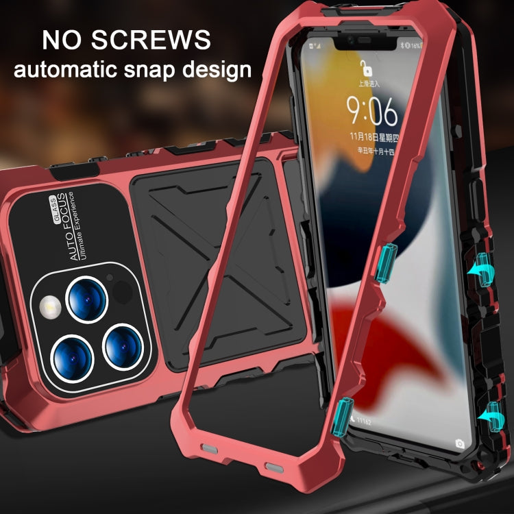 For iPhone 15 Pro R-JUST Life Waterproof Dustproof Shockproof Phone Case(Red)