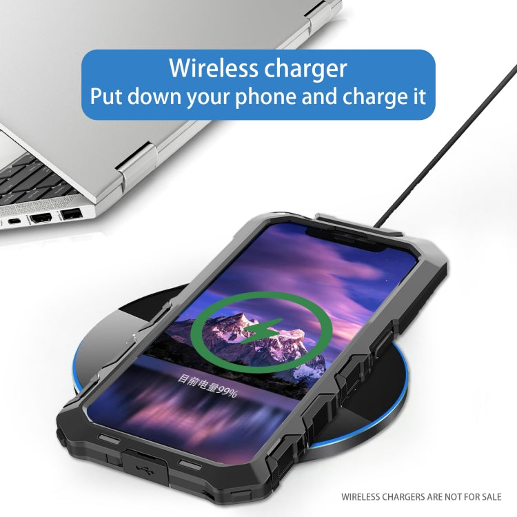 For iPhone 15 Plus R-JUST Life Waterproof Dustproof Shockproof Phone Case(Black)