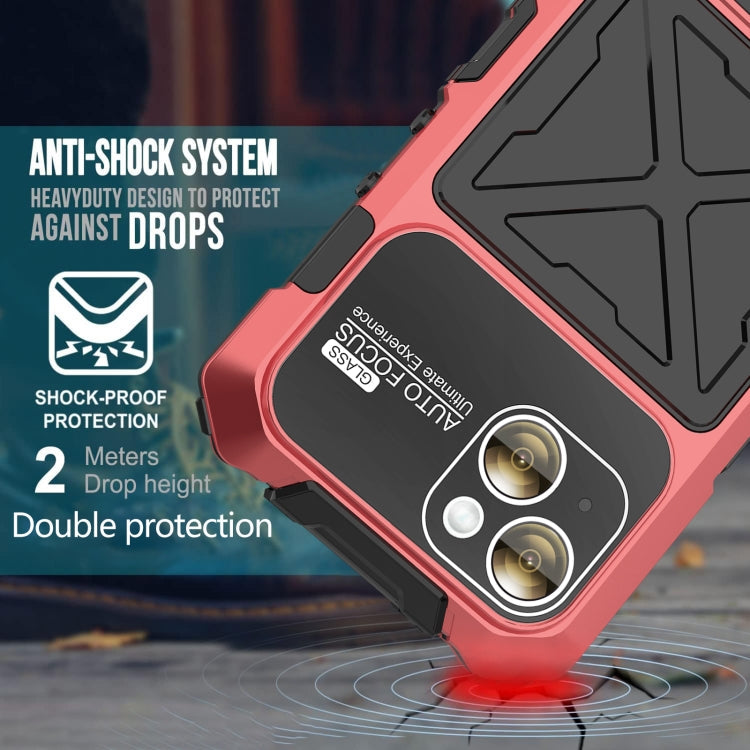 For iPhone 15 Plus R-JUST Life Waterproof Dustproof Shockproof Phone Case(Red)