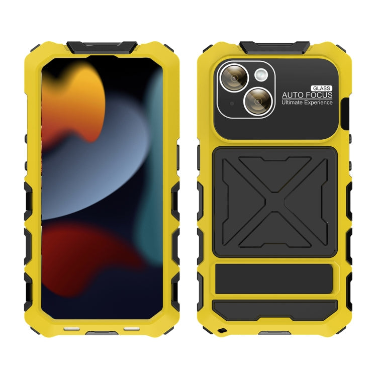 For iPhone 15 Plus R-JUST Life Waterproof Dustproof Shockproof Phone Case(Yellow)
