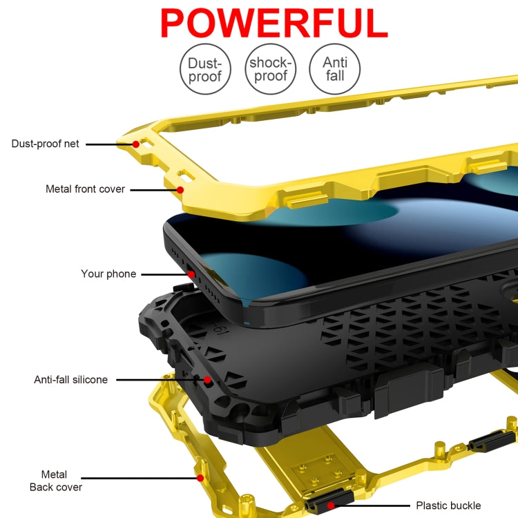 For iPhone 15 R-JUST Life Waterproof Dustproof Shockproof Phone Case(Yellow)