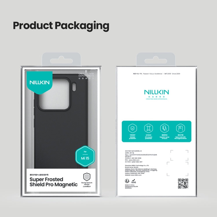 For Xiaomi 15 NILLKIN Frosted Shield Pro Magnetic Phone Case(Black)